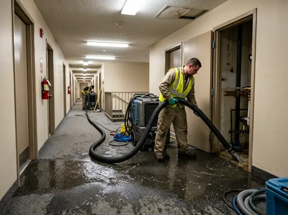 multi-unit-apartment-hallway-f-005 — frequently asked questions, Emergency Burst Pipe Water Extraction & Removal in Ishpemin…